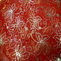 Organza feuille de houx dore