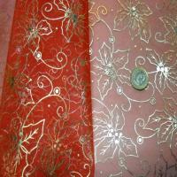 Organza feuille de houx dore8