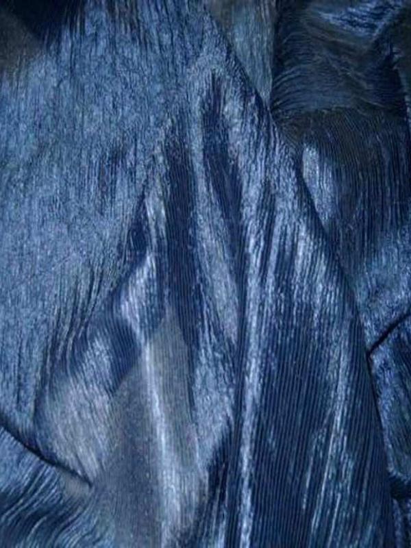 Organza froisse permanent bleu en 1 45m de large