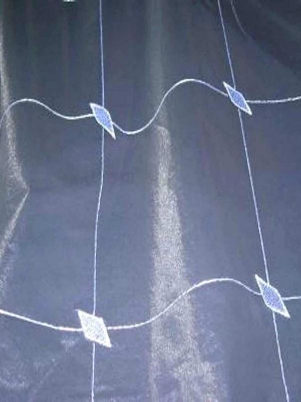 Organza gris brode en 1 5m de large9