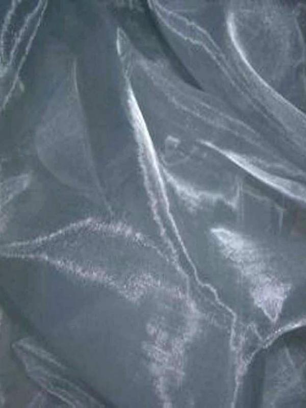 Organza gris clair en 1 5m de large