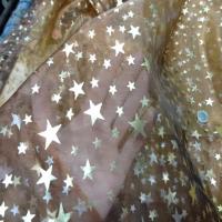 Organza ocre etoile double face dore et metal7