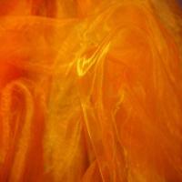 Organza orange en 1 5m de large