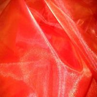Organza orange reflets rouge en 2 90m