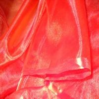 Organza orange reflets rouge en 2 90m1