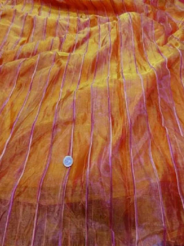 Organza orange rose fuchsia en 2 90m de large