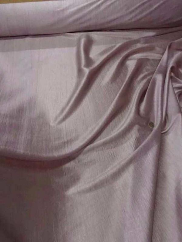 Organza plisse ton rose reflets blanc