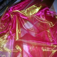 Organza rose a reflets dore en 1 5m de large8