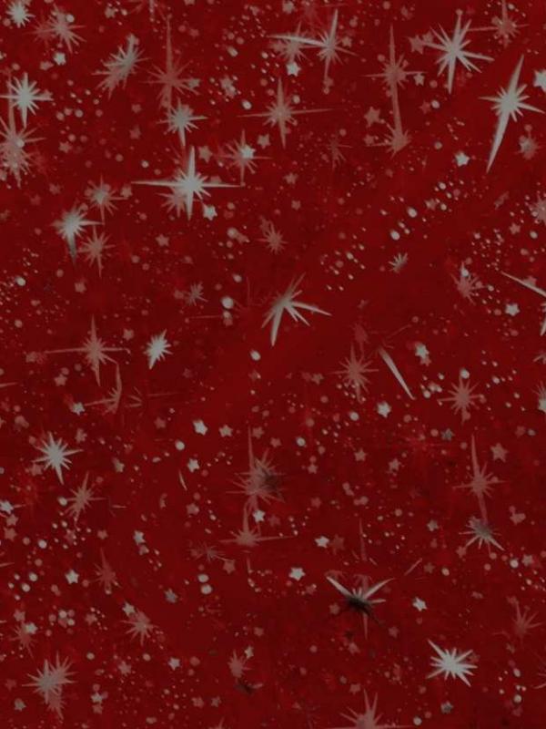 Organza rouge imprime Etoile du berger