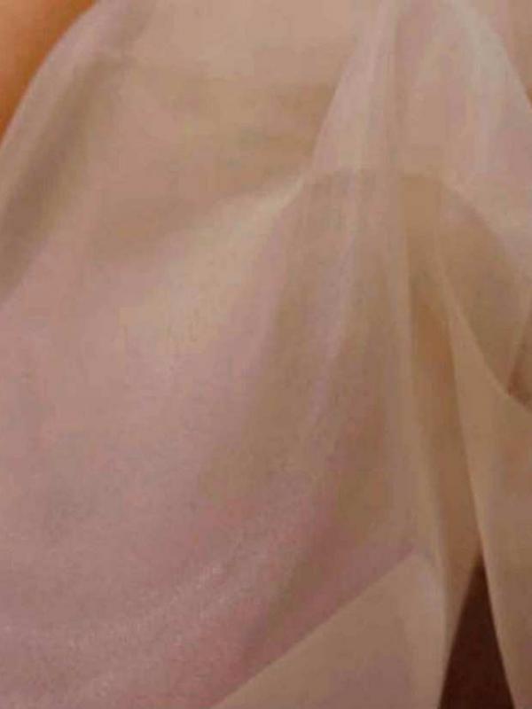 Organza saumon clair en 1 5m de large