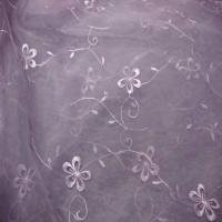 Organza ton mauve brode