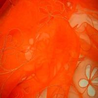Organza ton orange a motifs ajoures1