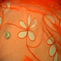 Organza ton orange a motifs ajoures8