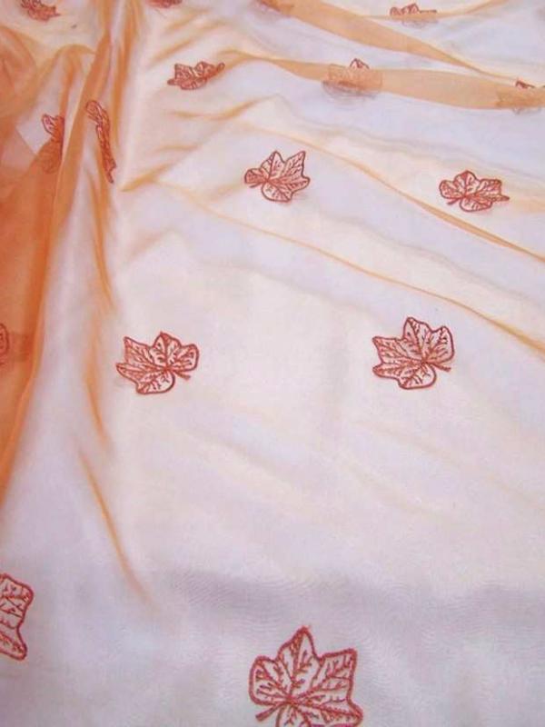 Organza ton orange brode