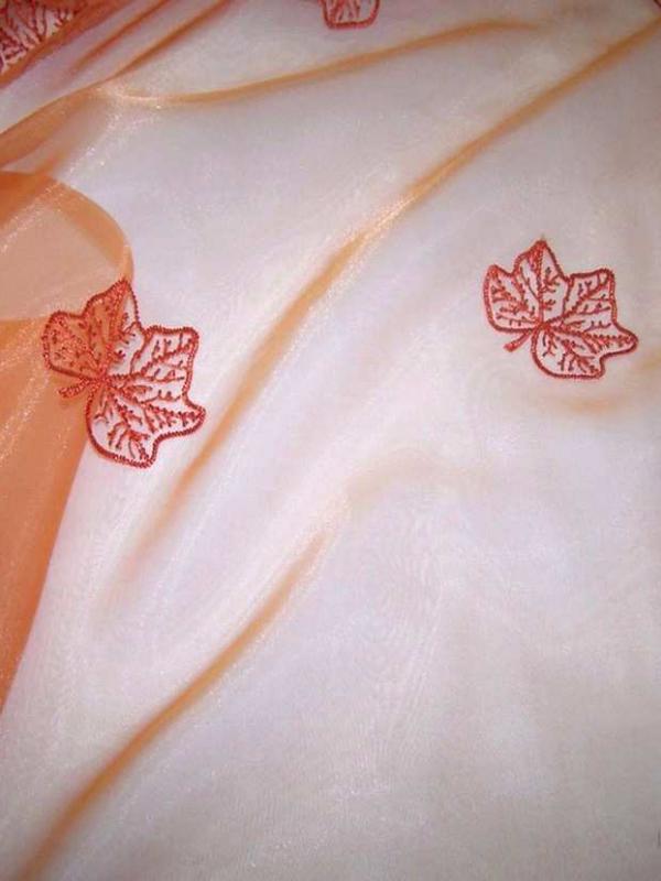 Organza ton orange brode