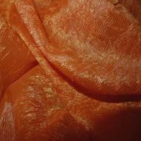 Organza ton orange froisse