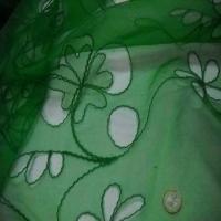 Organza ton vert a motifs ajoures9