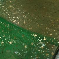Organza vert sapin etoile dore metal4