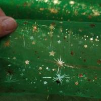 Organza vert sapin etoile dore metall2