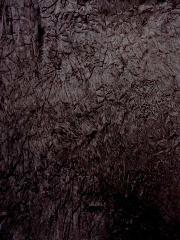 Panne de velours froissee permanent marron