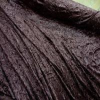 Panne de velours froissee permanent marron1
