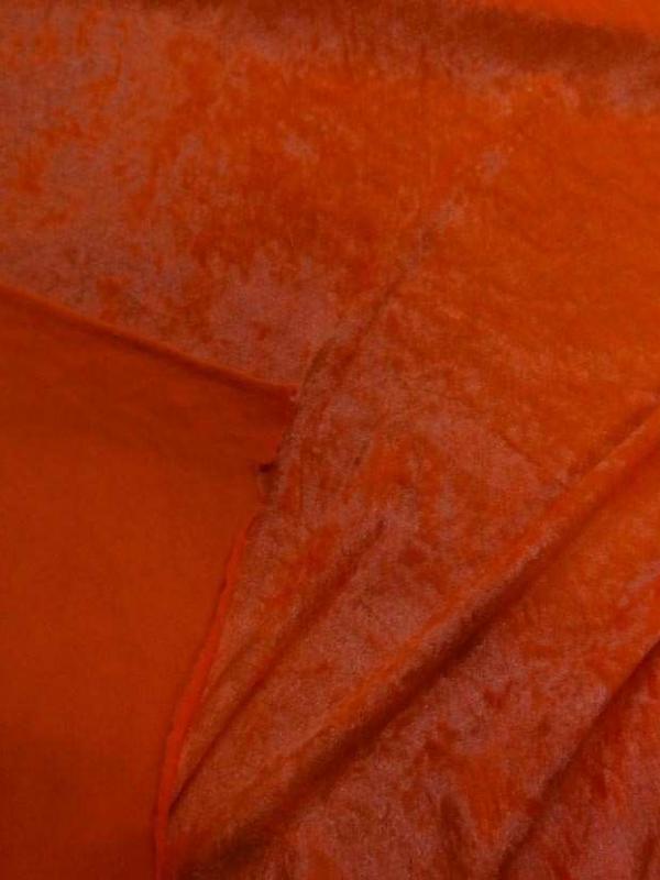 Panne de velours orange fluo