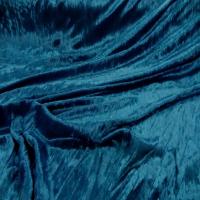 Panne de velours plisse ton bleu
