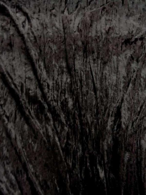 Panne de velours plisse ton marron fonce