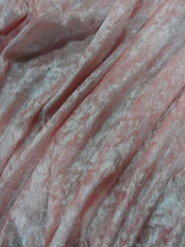 Panne de velours rose glace
