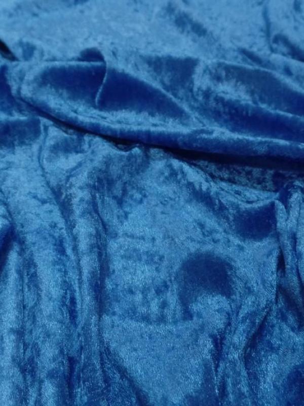 panne de velours ton bleu