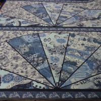 Panneau de gabardine coton ton bleu 0 90m