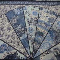 Panneau de gabardine coton ton bleu 0 90m9