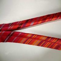 Passepoil satine ton fuchsia et orange