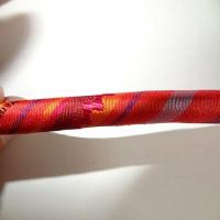 Passepoil satine ton fuchsia et orange0