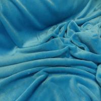 Polaire double face doudou toucher pilou bleu glacier