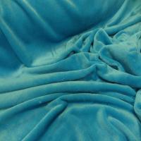 Polaire double face doudou toucher pilou bleu turquoise