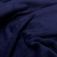 Polaire double face doudou toucher pilou bleu