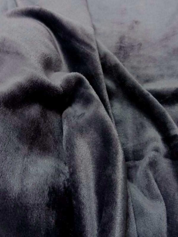 Polaire double face doudou toucher pilou gris anthracite1