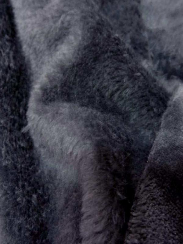 Polaire double face doudou toucher pilou gris anthracite1