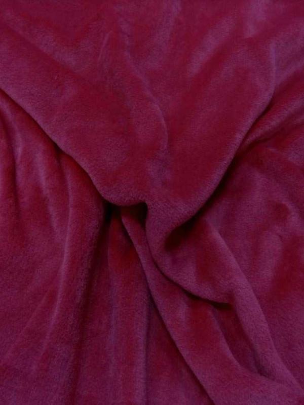 Polaire double face doudou toucher pilou rose fuchsia