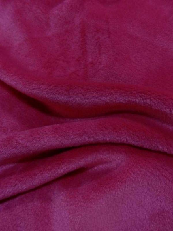 Polaire double face doudou toucher pilou rose fuchsia