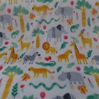 Polaire doudou blanc imprime motifs animaux 4