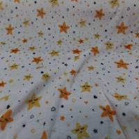 Polaire doudou blanc imprime motifs etoiles3
