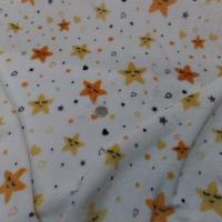 Polaire doudou blanc imprime motifs etoiles4