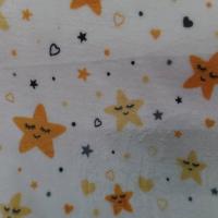 Polaire doudou blanc imprime motifs etoiles6