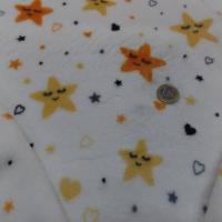 Polaire doudou blanc imprime motifs etoiles8