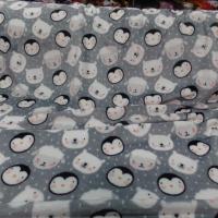 Polaire doudou imprime enfant ton gris noir et blanc6