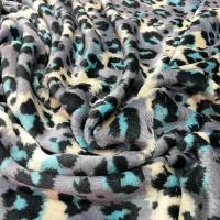 Polaire doudou imprime noir bleu gris beige