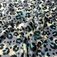 Polaire doudou imprime noir bleu gris beige0