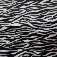 Polaire doudou imprime zebre noir et blanc